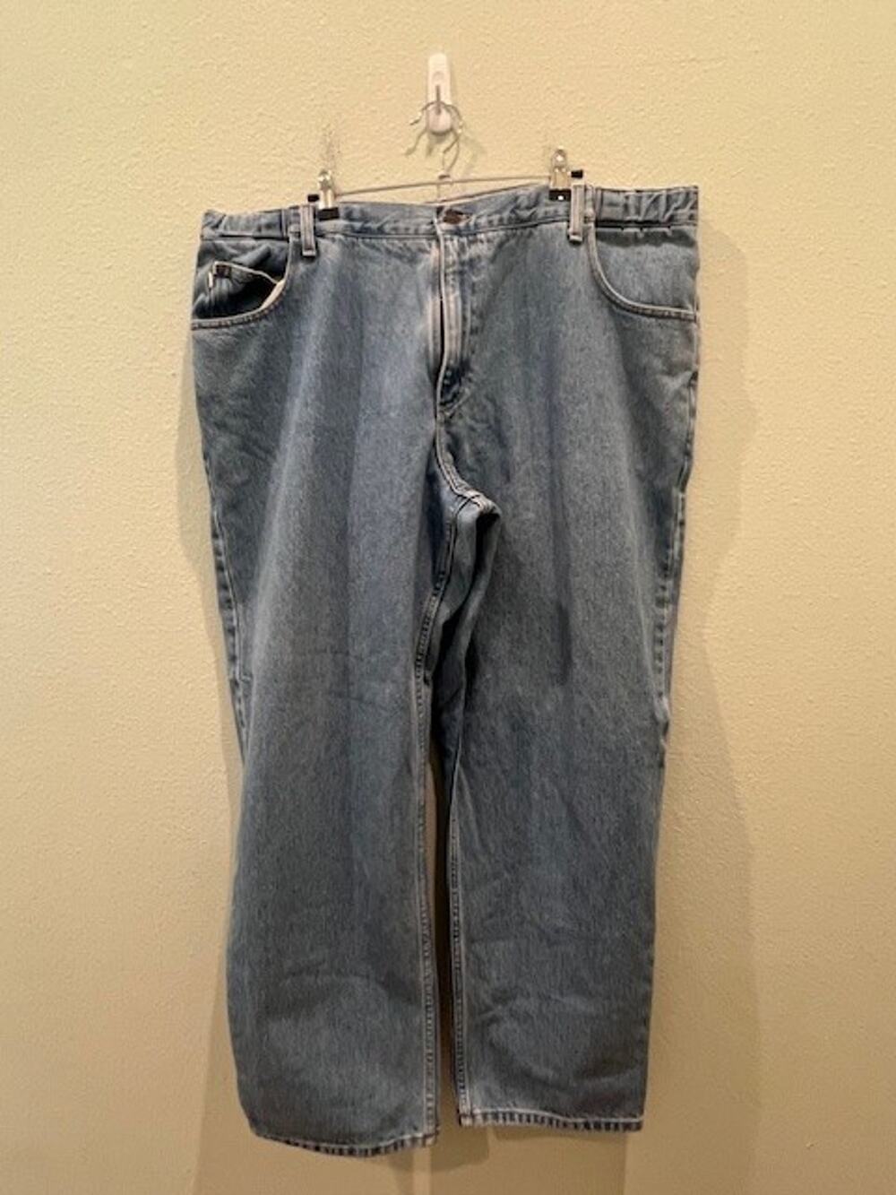 LL Bean Men's 42x31 1 00% Light Wash Comfort Waist Denim Jeans